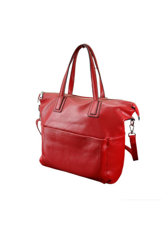 Сумка шкіряна червона 31х28х14 см No Brand (333337807)