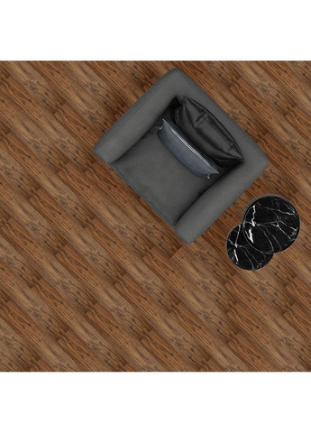 Самоклеюча вінілова плитка 152.4х914.4х1.5мм Темне дерево, ціна за 1 шт. (СВП-004) Матова SW-00000222 Sticker Wall (353968354)