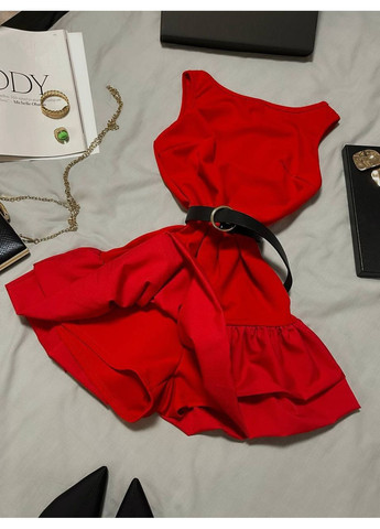 Червона святковий, повсякденний сукня-шорти з воланами у стилі zara Україна