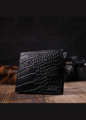 Модний гаманець для чоловіків з натуральної фактурної шкіри з тисненням під крокодила 21995 Bond (331907531)