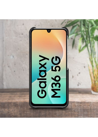 Шкіряна накладка Cover для Samsung Galaxy M36 Чорний (79723) Stenk (362376429)