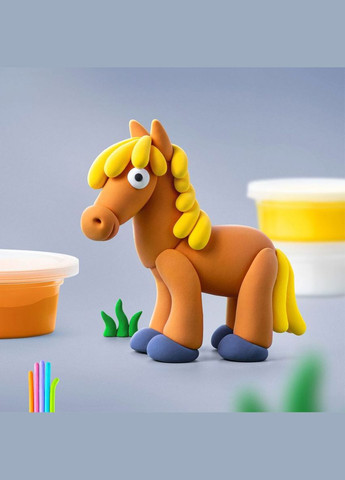 Набор самозатвердевающего пластилина Липака Поросенок, Лошадка, Кролик () ЛІПАКА 60023-UA01 (332955067)