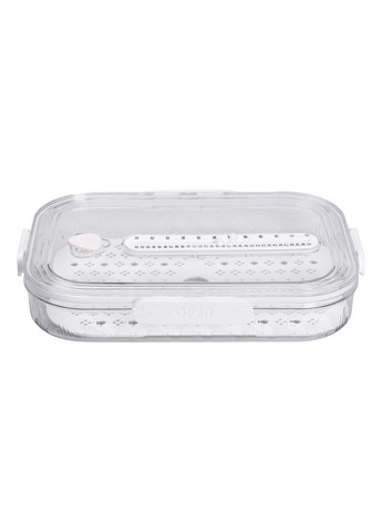 Контейнер для еды пластиковый 32.5х22.5х6 с индикатором даты и регулировкой влажности пищевой контейнер Белый HP-27-6 Jooki (358706593)