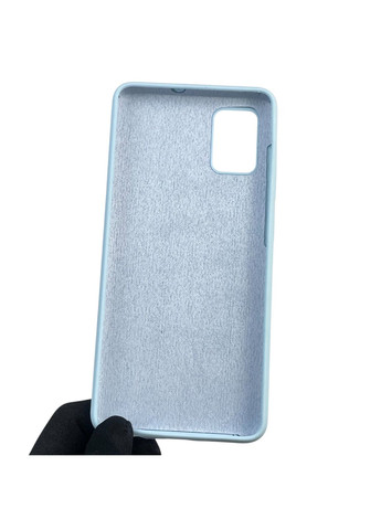 Чохол для Galaxy A51 (SM-A515F) силіконовий з мікрофіброю нековзний на самсунг а51 блакитний Samsung (366387103)