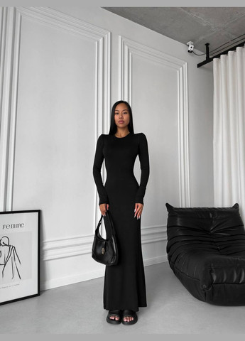 Чорна базова сукня максі Luna