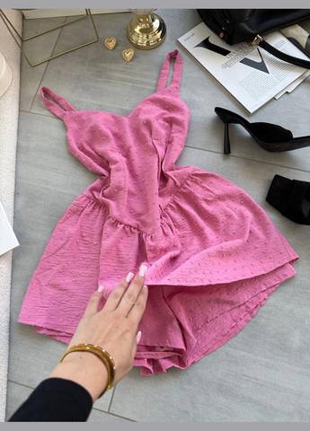 Рожева повсякденний, кежуал, коктейльна, вечірня жіноча сукня-комбінезон FINO Mode