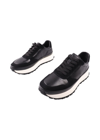 Черные кроссовки мужские черные натуральная кожа Lifexpert 1616-24DK