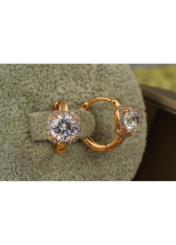 Сережки білий принц 1.5 см золотисті love-shopping Xuping Jewelry (354662769)