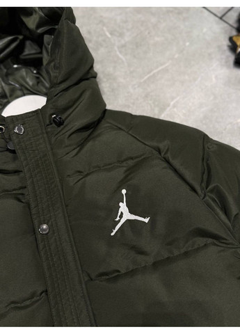 Оливковая (хаки) мужская зимняя куртка No Brand