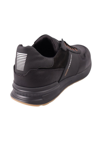 Чорні кросівки чоловічі чорні натуральна шкіра Konors 765-24DTS