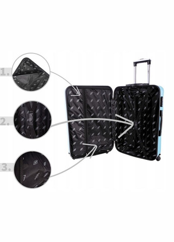 Середня пластикова валіза 663 чорна RGL (337510464)