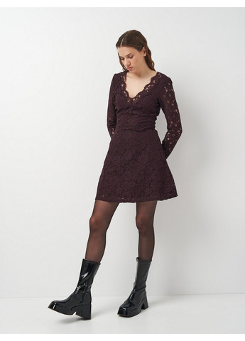 Бордовое вечернее платье H&M