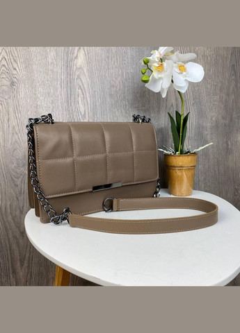 Мини сумка клатч на плечо стеганная с цепочкой из экокожи черная (sku_1146С) No Brand (330575752)