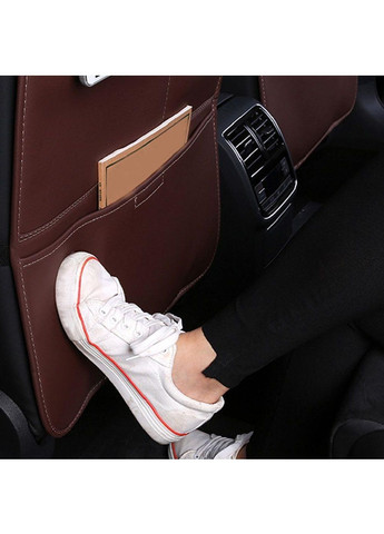 Органайзер накидка с карманами на спинку сидения в машину салон автомобиля искусственная кожа 65х50 см (476889-Prob) Коричневый Unbranded (292309293)