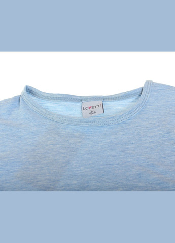 Футболка З Довгим Рукавом 1006 Блакитний Меланжевий Lovetti (306715464)
