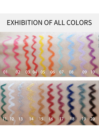 Кольорова водостійка кремова гелева підводка лайнер для очей Creme Gel Liner COLOUR OUTSIDE колір 01 Handaiyan (294612001)