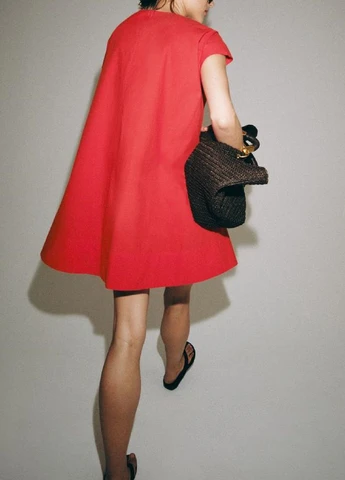 Червона сукня Zara однотонна