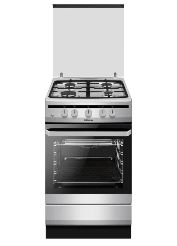 газовая плита 60л с чугунными решетками для приготовления пищи с духовкой. HANSA