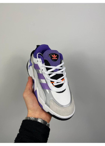 Білі Осінні кросівки чоловічі adidas niteball 2.0 ‘violet white’ gx0775 адідас найтбол No Brand