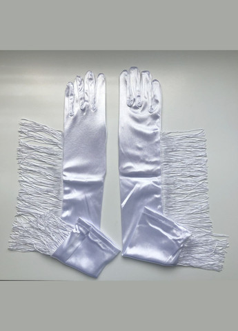 Длинные однотонные перчатки с бахрамой (арт.7068) No Brand (348431067)