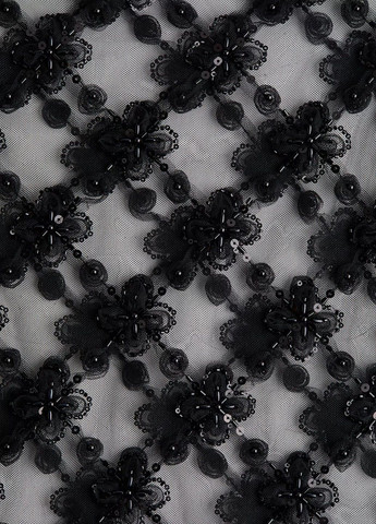 Черная цветочной расцветки юбка H&M