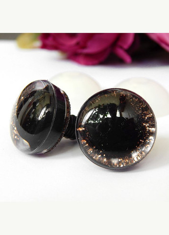 Очі для іграшок блискучі (трапеція), 20 мм, тем.-коричневі, 2 шт No Brand (340486890)