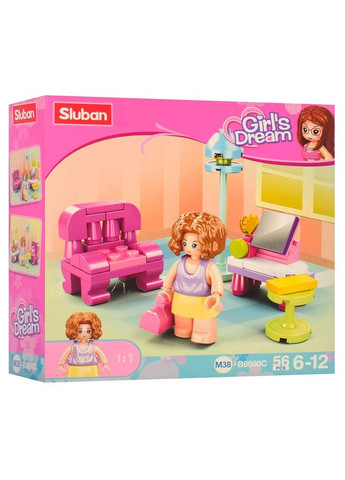 Конструктор "Girls Dream": кімната, від 42 деталей Sluban (323436700)