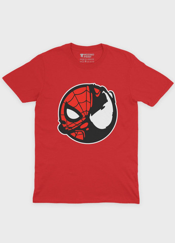 Красная демисезонная футболка для мальчика с принтом супергероя - человек-паук (ts001-1-sre-006-014-100-b) Modno