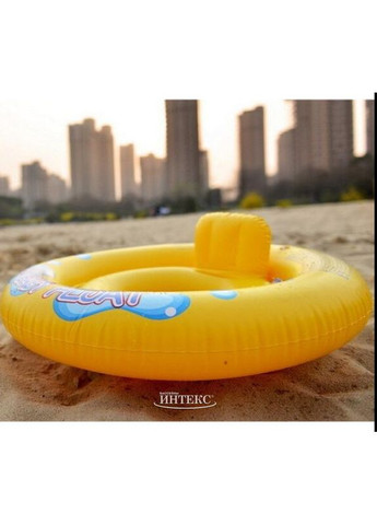 Детский надувной плот-круг 59574 NP со спинкой и трусиками для плавания малышей от 1 года. Intex (327216344)