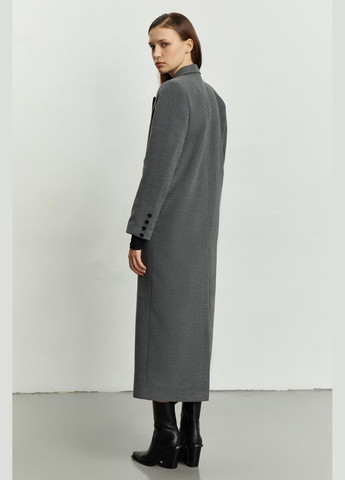 Сіре демісезонне Пальто максі оверсайз 738 Papaya