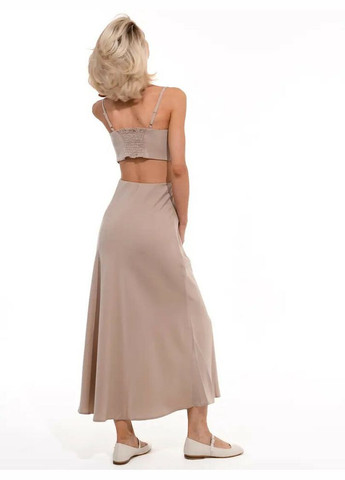 Коричневая юбка женская шелковая меди капучино mked5798-30 Modna KAZKA