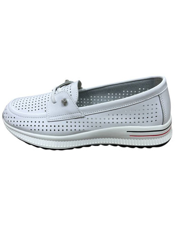 Белые весенние мокасины Wollen