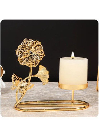 Витончений свічник у вигляді квітки з метеликом No Brand (278250120)