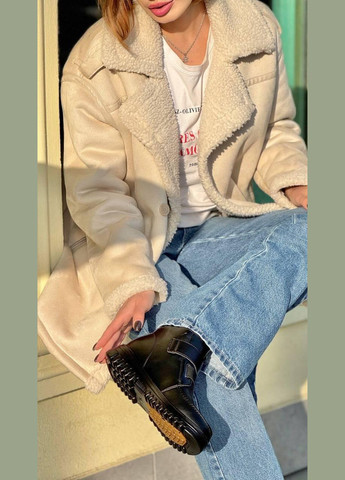 Осенние ботинки женские черные еврозима челси No Brand без декора из искусственной кожи