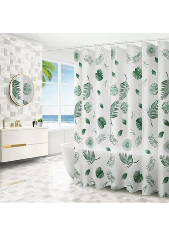 Шторка для ванної та душу Пальмове листя 180*180 см, з кільцями ( ) China (366875154)