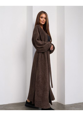 Темно-коричневый демисезонный кардиган ISSA PLUS