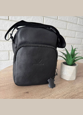 Чоловіча шкіряна сумка планшетка ARM барсетка на плече натуральна шкіра чорна Turkey (335057481)