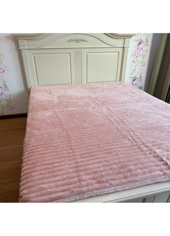 Плед-покрывало флисовый двоспальный 180х220 розовый Шарпей SHRP9 Koloco (360407027)