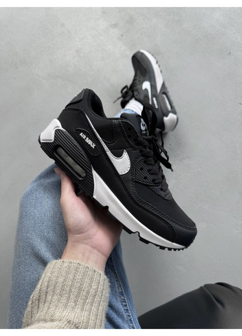 КРОССОВКИ ЖЕНСКИЕ NIKE AIR MAX 90 CLASSIC BLACK НАЙК АИР МАКС 90 No Brand чёрные демисезоны (367175519)