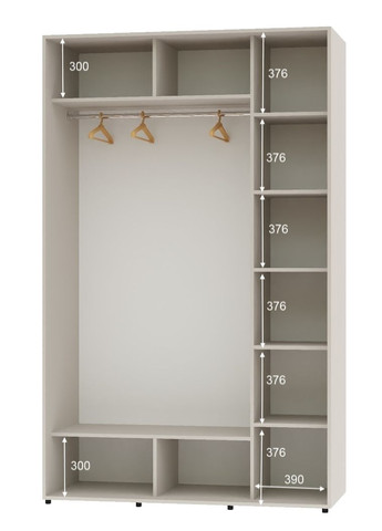 Шкаф-купе двухдверный 160*60*230 Кашемир Зеркало с пескоструйным рисунком Алекса (360464551)