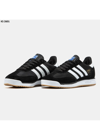 Черные демисезонные кроссовки мужские adidas sl 72 black white адидас сл 72 No Brand