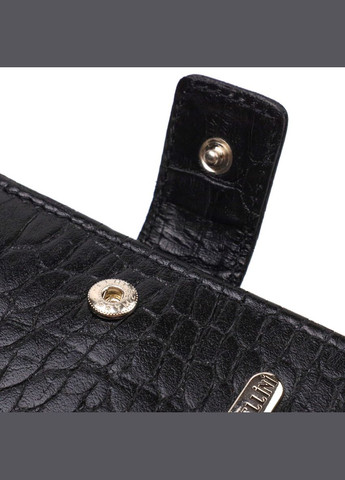 Гаманець чоловічий Шкіряний з тисненням під крокодила 21768 Чорний Canpellini (306881779)