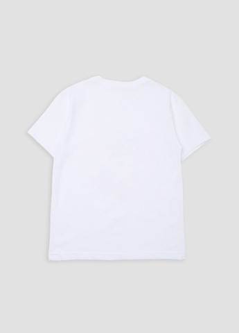Біла літня футболка з коротким рукавом для хлопчика колір білий цб-00277097 Essu