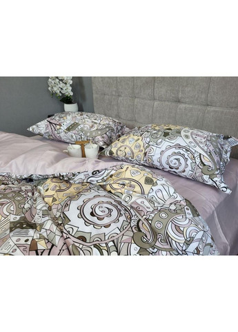 Постельное белье с резинкой ILLUSION, сатин PREMIUM Двухспальный размер, наволочки 50/70 No Brand (364219598)