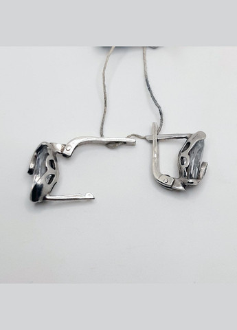 Сережки срібло 925° 5,35г. з цирконами маркіз () Сапфір 22С120 (306432407)