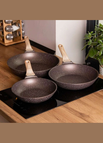 Набір сковорідок універсальних алюмінієвих з антипригарним покриттям 1,2/2/3 л, MGC (328440828)