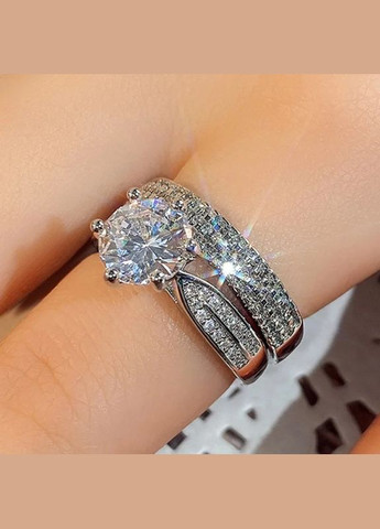 Женские парные кольца парные обручальные кольца набор 2 шт. Бриллиантовое Сияние размер 18 Fashion Jewelry (289204383)