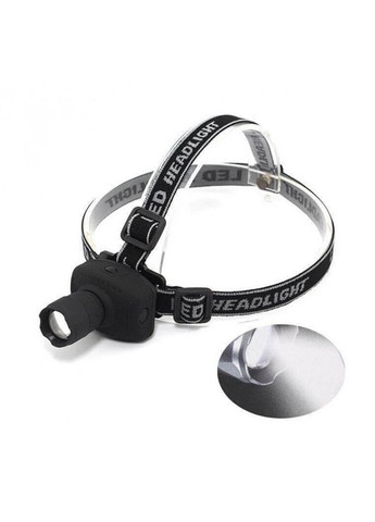 Тактичний налобний ліхтар із зумом BIGEM BM-005 дальністю 100м на батарейках, три режими роботи Watton (338855002)