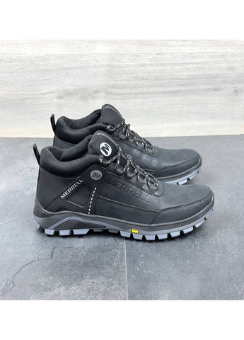 Чорні кросівки чоловічі зимові теплі,шкіряні,всередині натуральна шерсть Україна