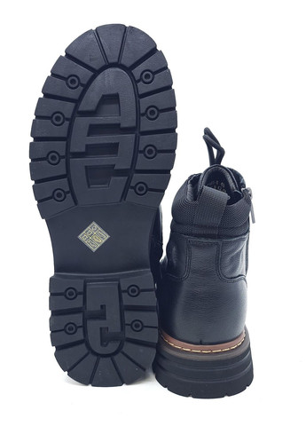 Чоловічі черевики на овчині чорні шкіряні BV-14-5 26,5 см (р) Boss Victori (271828039)